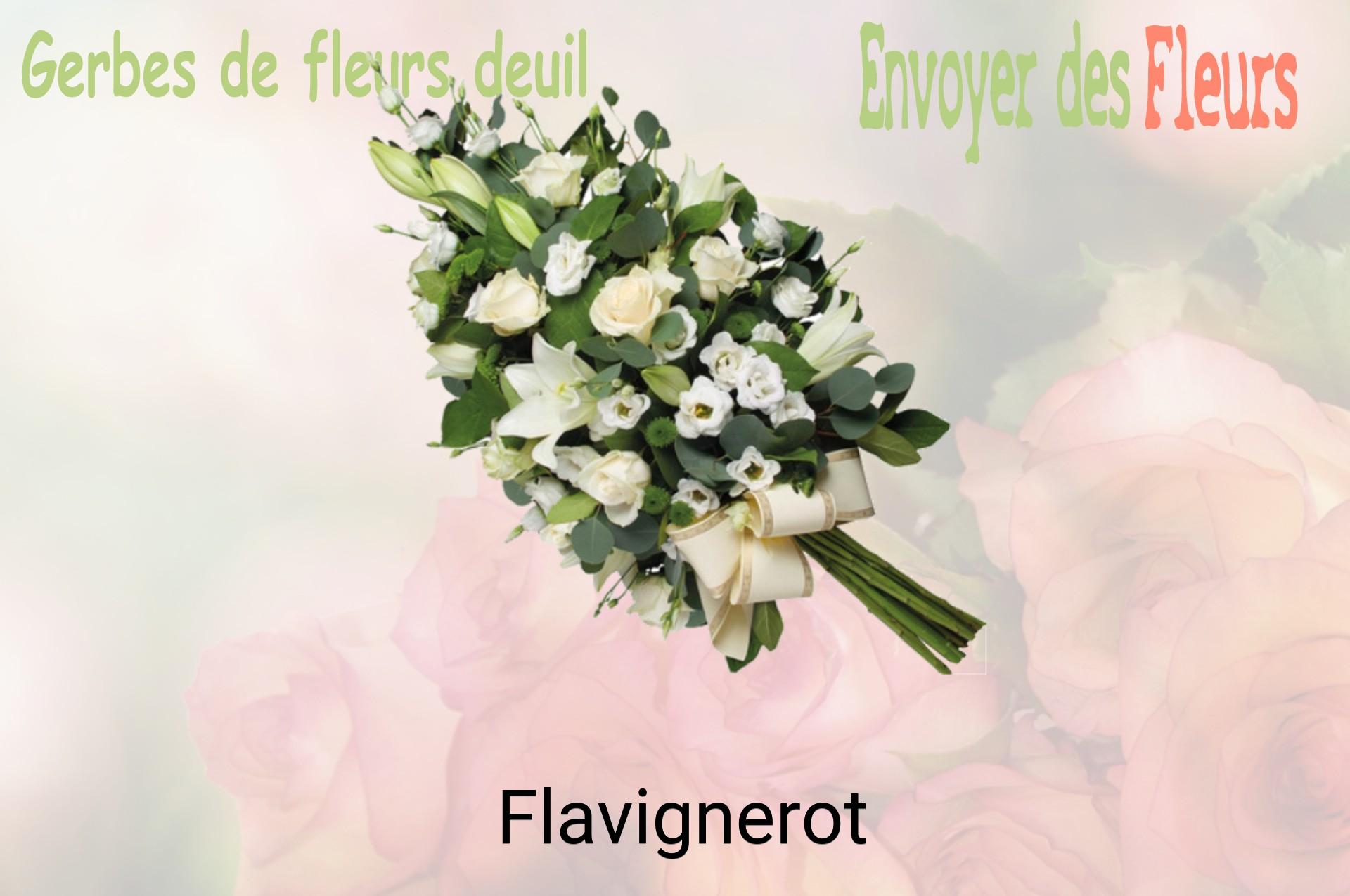 Gerbe de fleurs de deuil livrée à Flavignerot